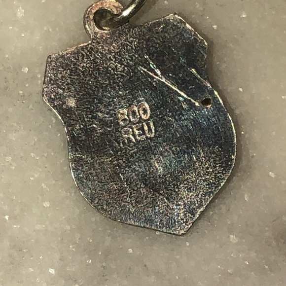 VTG 800 Silver & Enamel SustenpassTravel Sheild Souvenir Charm Bracelet Charm - Picture 2 of 3